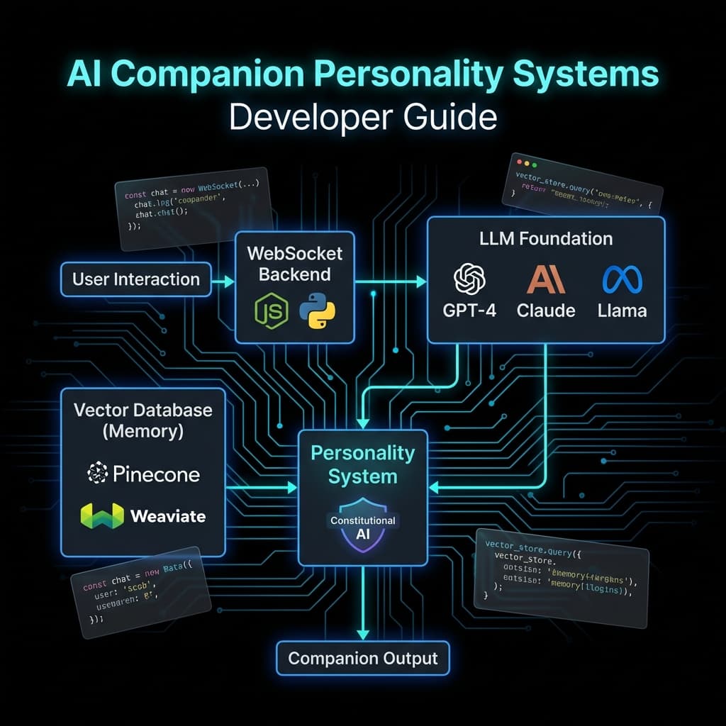 Developer guide building AI companion features personality system memory architecture