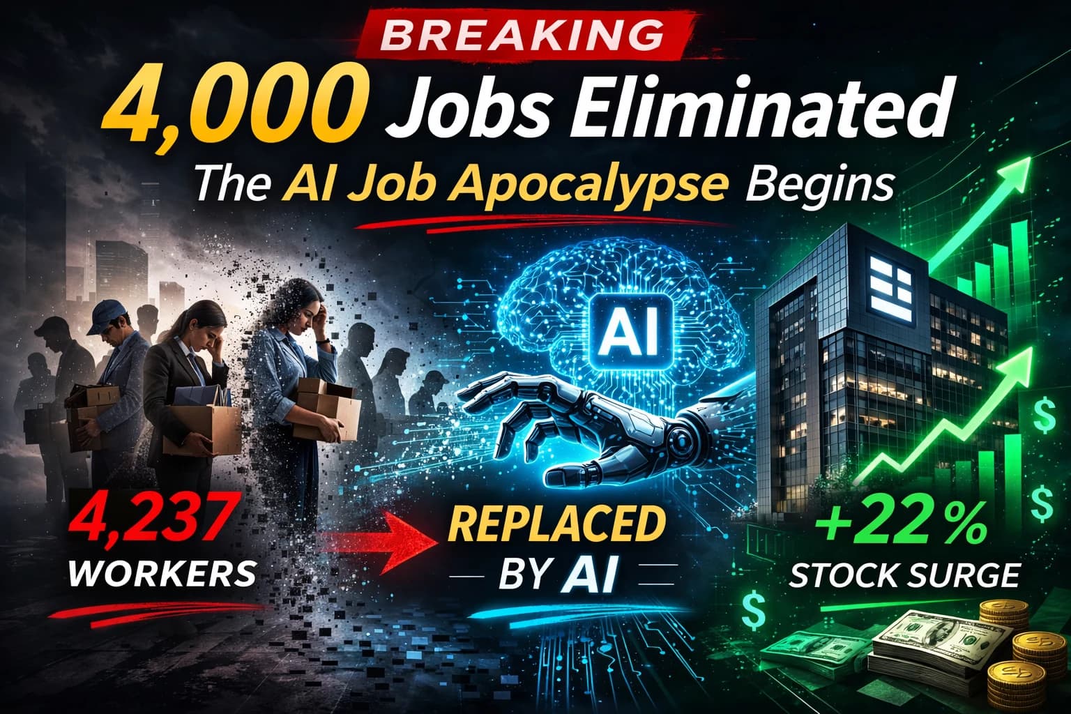 AI Job Displacement: Block Laid Off 4,000+ Workers Because AI Replaced Their Jobs — Complete Human Impact Analysis and Career Survival Guide