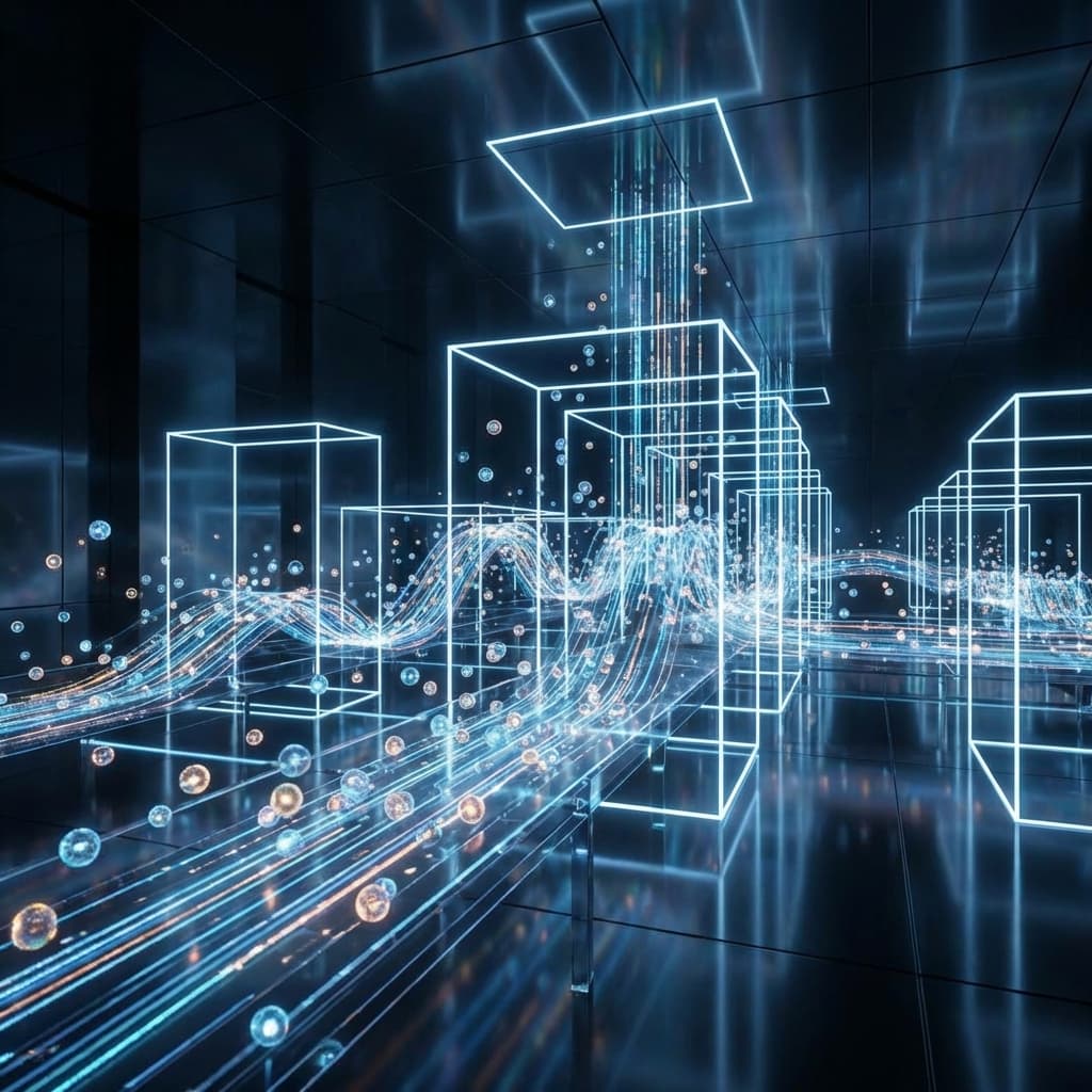 Digital assembly line demonstrating business process automation with AI agents