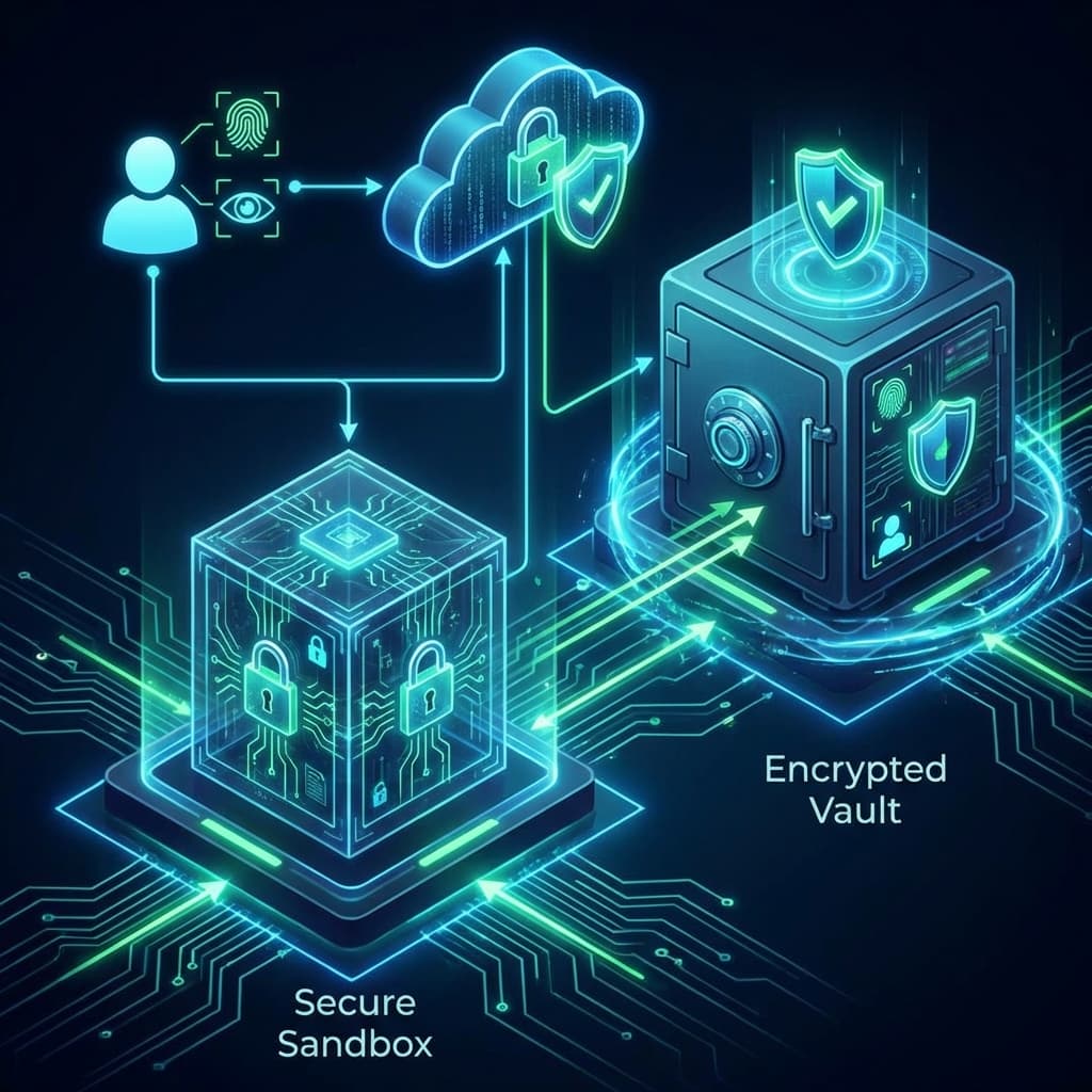 ChatGPT Agent security architecture diagram showing data protection and privacy controls