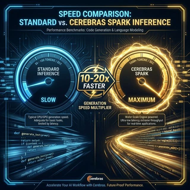 Cerebras Spark speed comparison 1000 tokens per second GPT-5.3-Codex inference speed