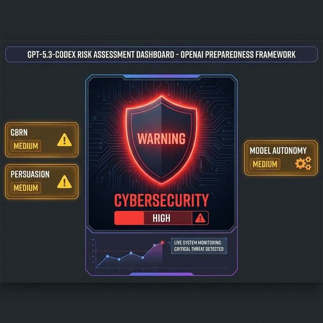 GPT-5.3-Codex cybersecurity HIGH risk rating OpenAI Preparedness Framework assessment