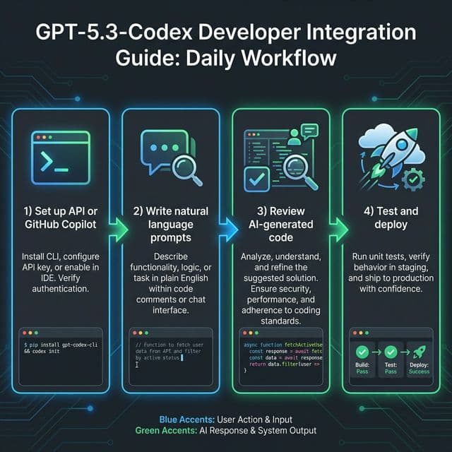 How developers use GPT-5.3-Codex in daily workflow integration guide