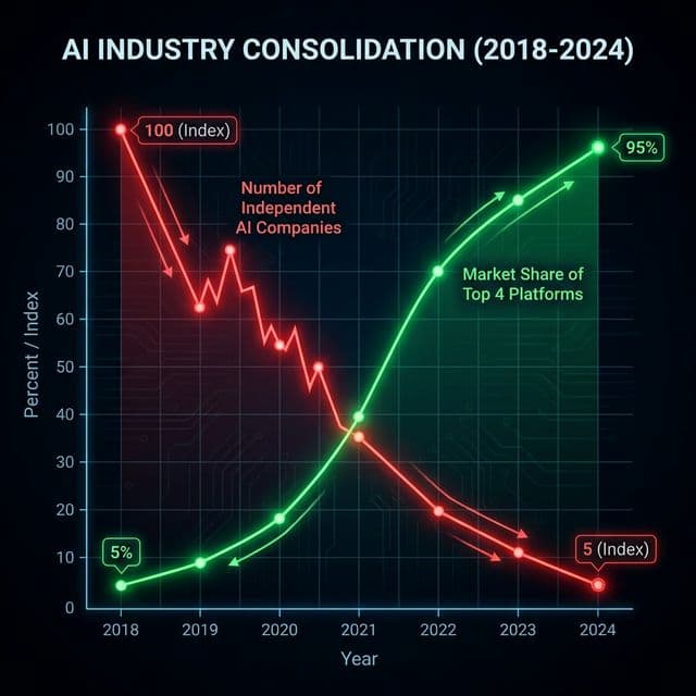 AI market share predictions showing Google Amazon Anthropic gaining from Nvidia OpenAI vertical integration concerns