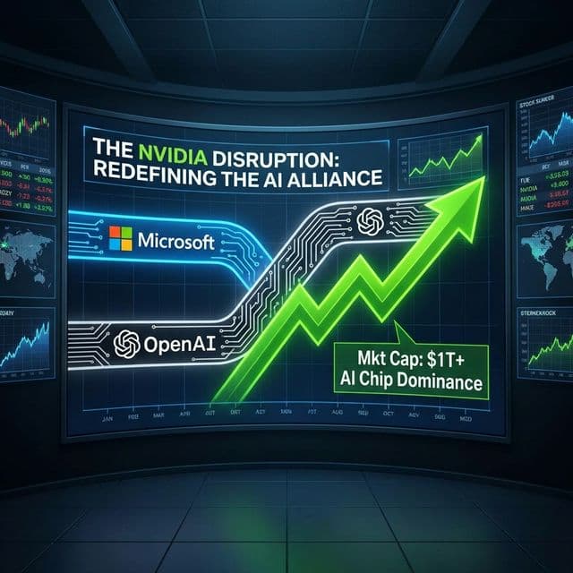 Microsoft OpenAI partnership diagram showing 13 billion investment Azure exclusivity and Nvidia 30 billion complication