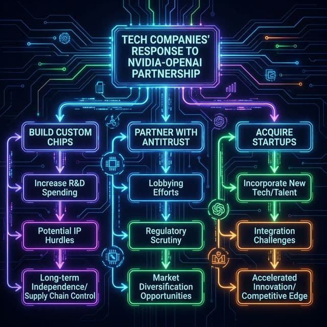 Antitrust legal framework showing Nvidia monopoly extension from chips to AI models via OpenAI investment