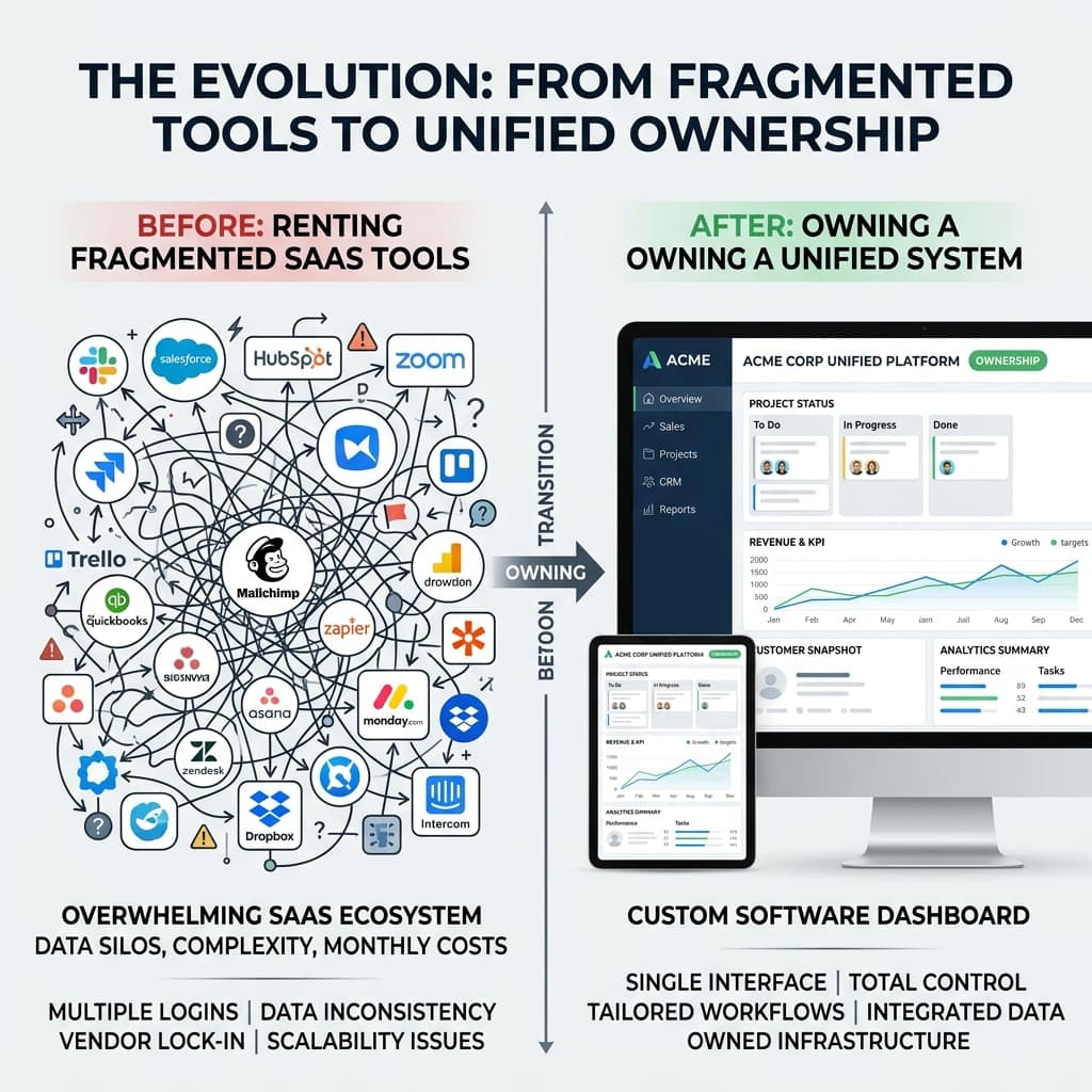 Why Custom Software Beats Off-the-Shelf SaaS When Your Business Starts Scaling
