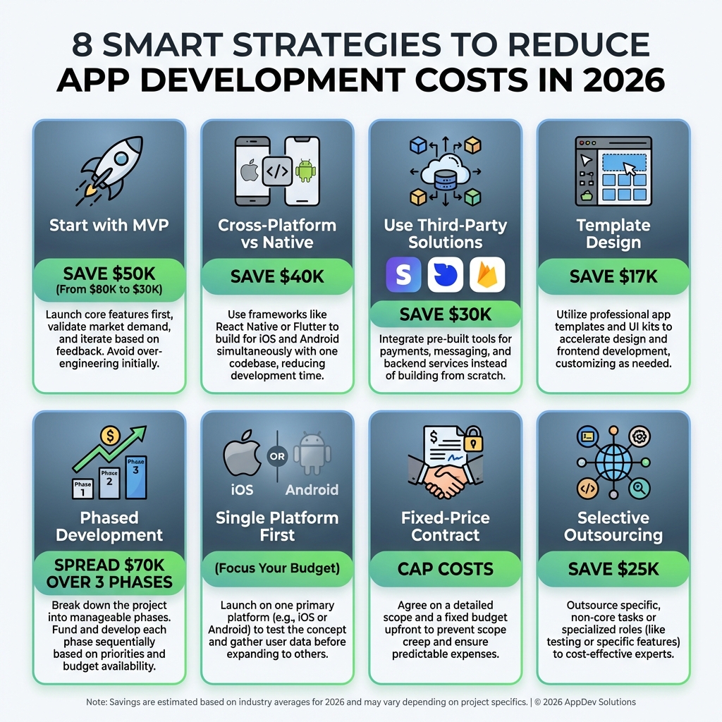 Smart strategies to reduce app development costs in 2026 without compromising quality